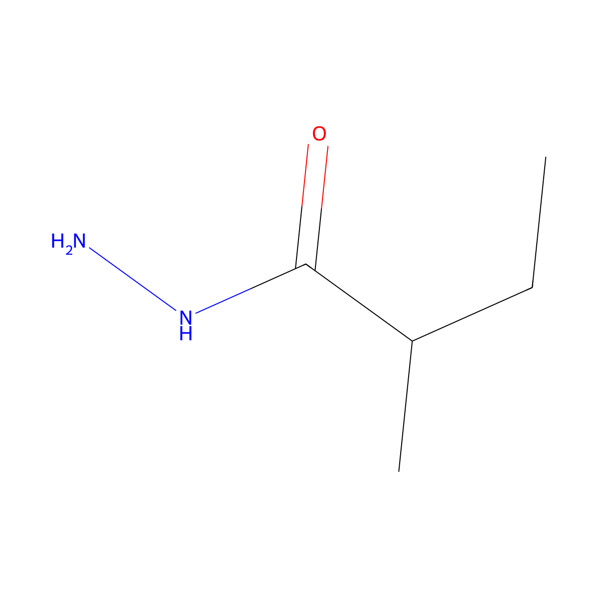 2-Methylbutyric acid hydrazide molecular structure, CAS 70195-11-8