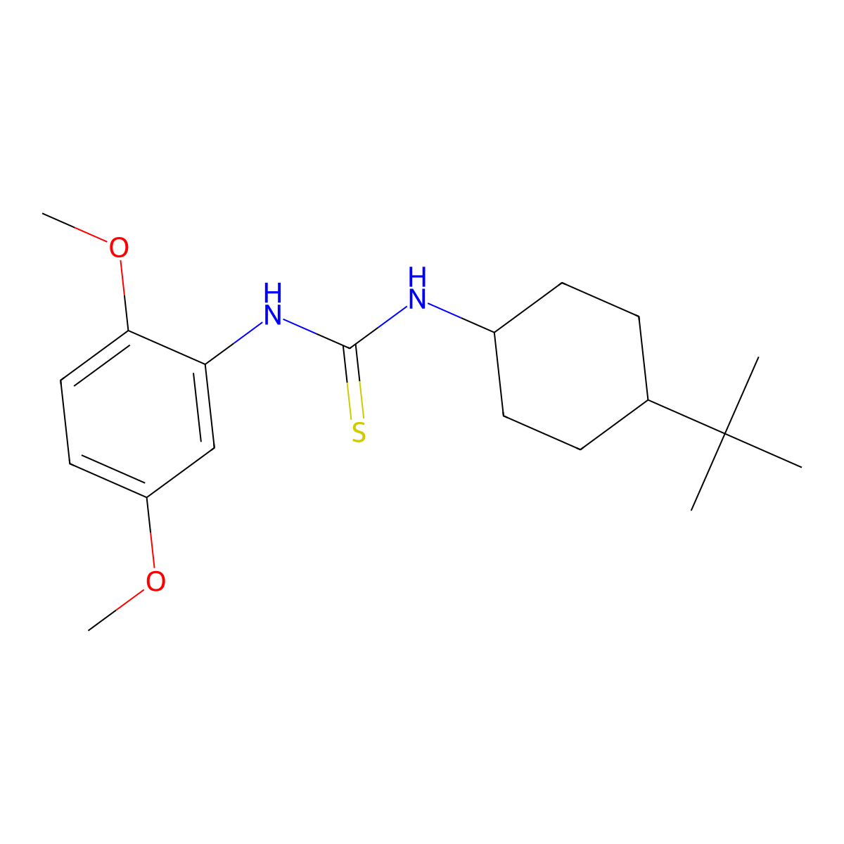 1-(4-Tert-butylcyclohexyl)-3-(2,5-dimethoxyphenyl)thiourea molecular structure, CAS 701950-01-8