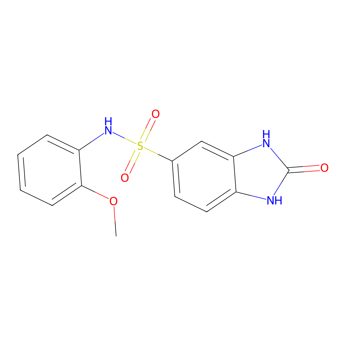 N-(2-methoxyphenyl)-2-oxo-1,3-dihydrobenzimidazole-5-sulfonamide molecular structure, CAS 701950-51-8
