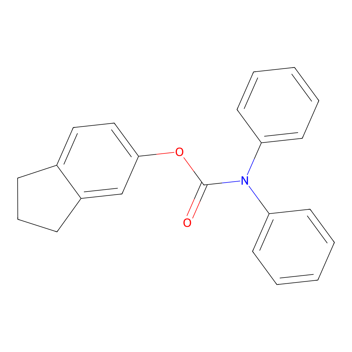 2,3-dihydro-1H-inden-5-yl N,N-diphenylcarbamate molecular structure, CAS 701950-57-4