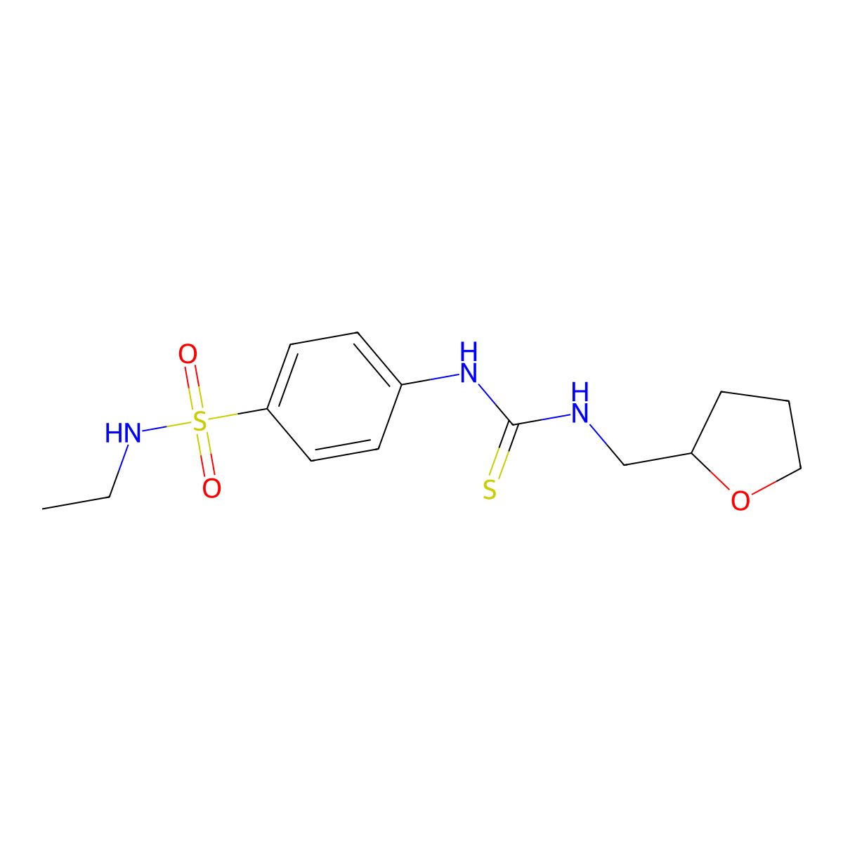 1-[4-(Ethylsulfamoyl)phenyl]-3-(oxolan-2-ylmethyl)thiourea molecular structure, CAS 701950-66-5