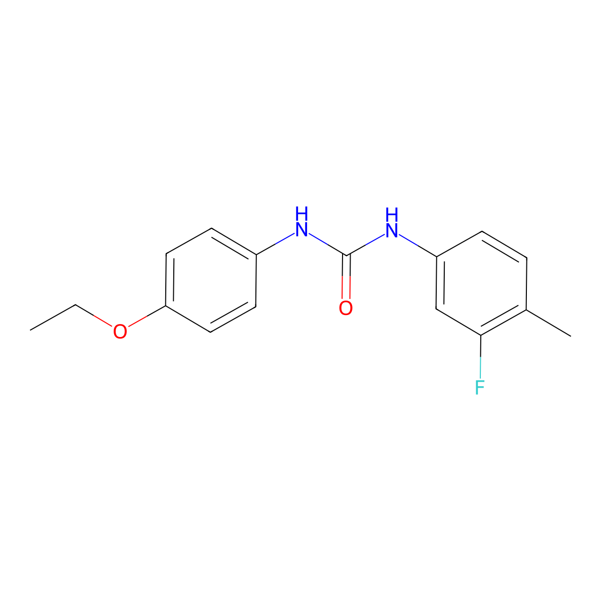 1-(4-Ethoxyphenyl)-3-(3-fluoro-4-methylphenyl)urea molecular structure, CAS 701950-72-3