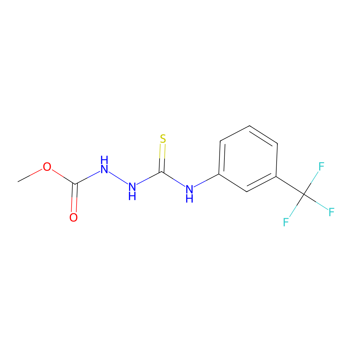 Methyl 2-((3-(trifluoromethyl)phenyl)carbamothioyl)hydrazinecarboxylate molecular structure, CAS 701950-73-4