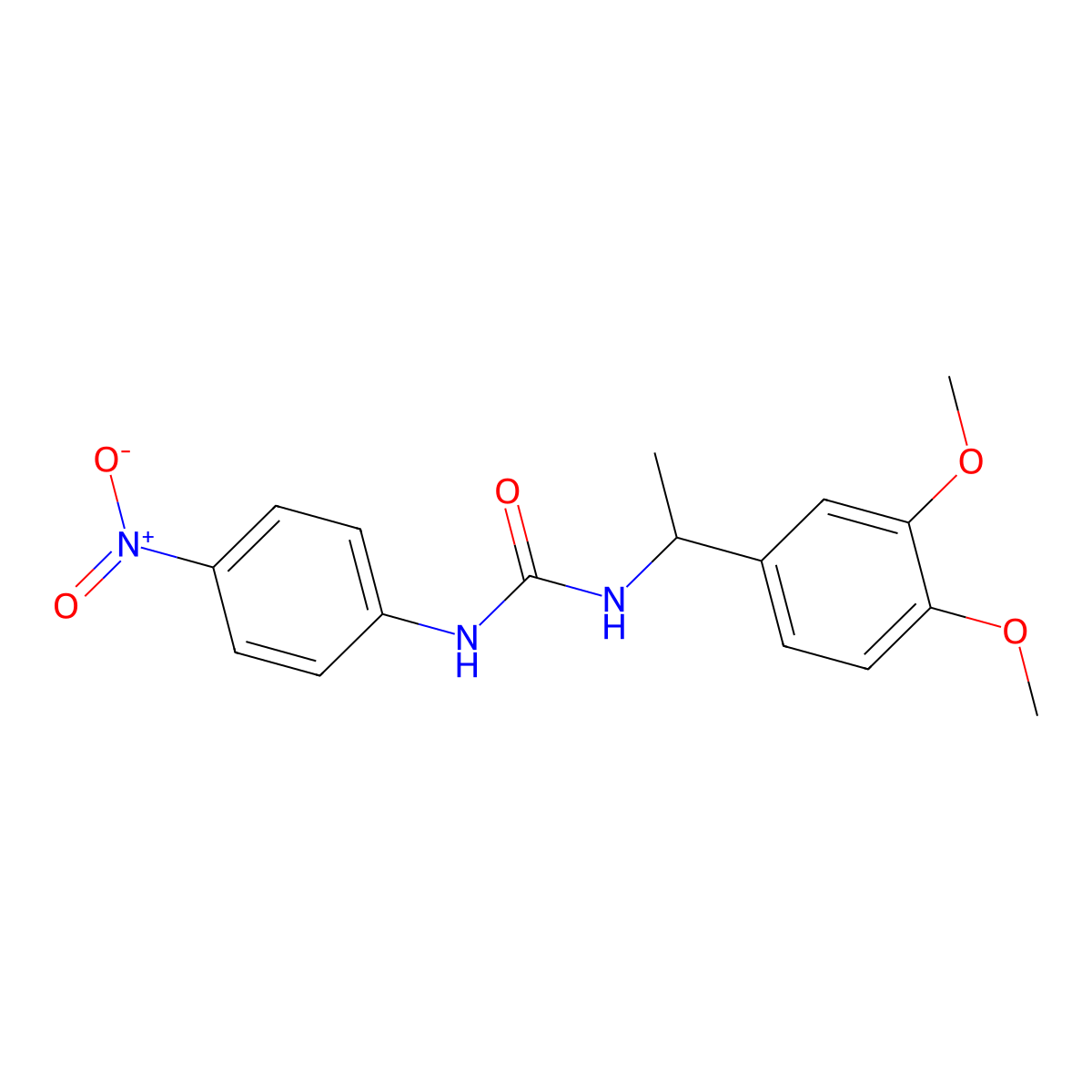 1-[1-(3,4-Dimethoxyphenyl)ethyl]-3-(4-nitrophenyl)urea molecular structure, CAS 701950-79-0