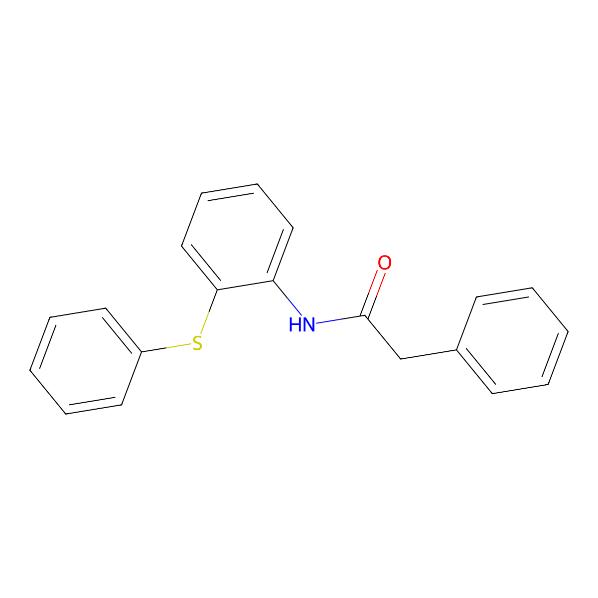 2-phenyl-N-(2-phenylsulfanylphenyl)acetamide molecular structure, CAS 701950-91-6