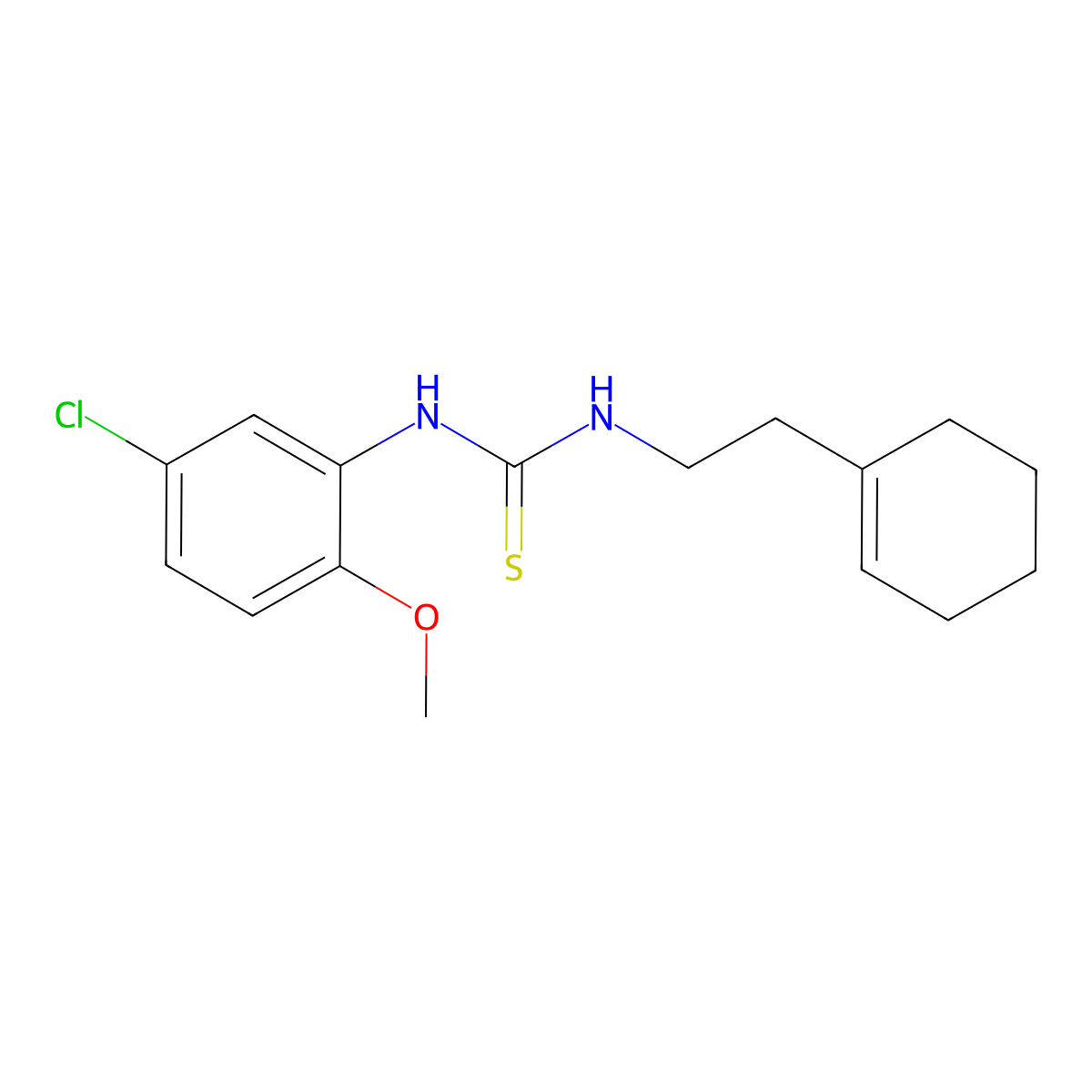 1-(5-Chloro-2-methoxyphenyl)-3-[2-(cyclohexen-1-yl)ethyl]thiourea molecular structure, CAS 701950-94-9