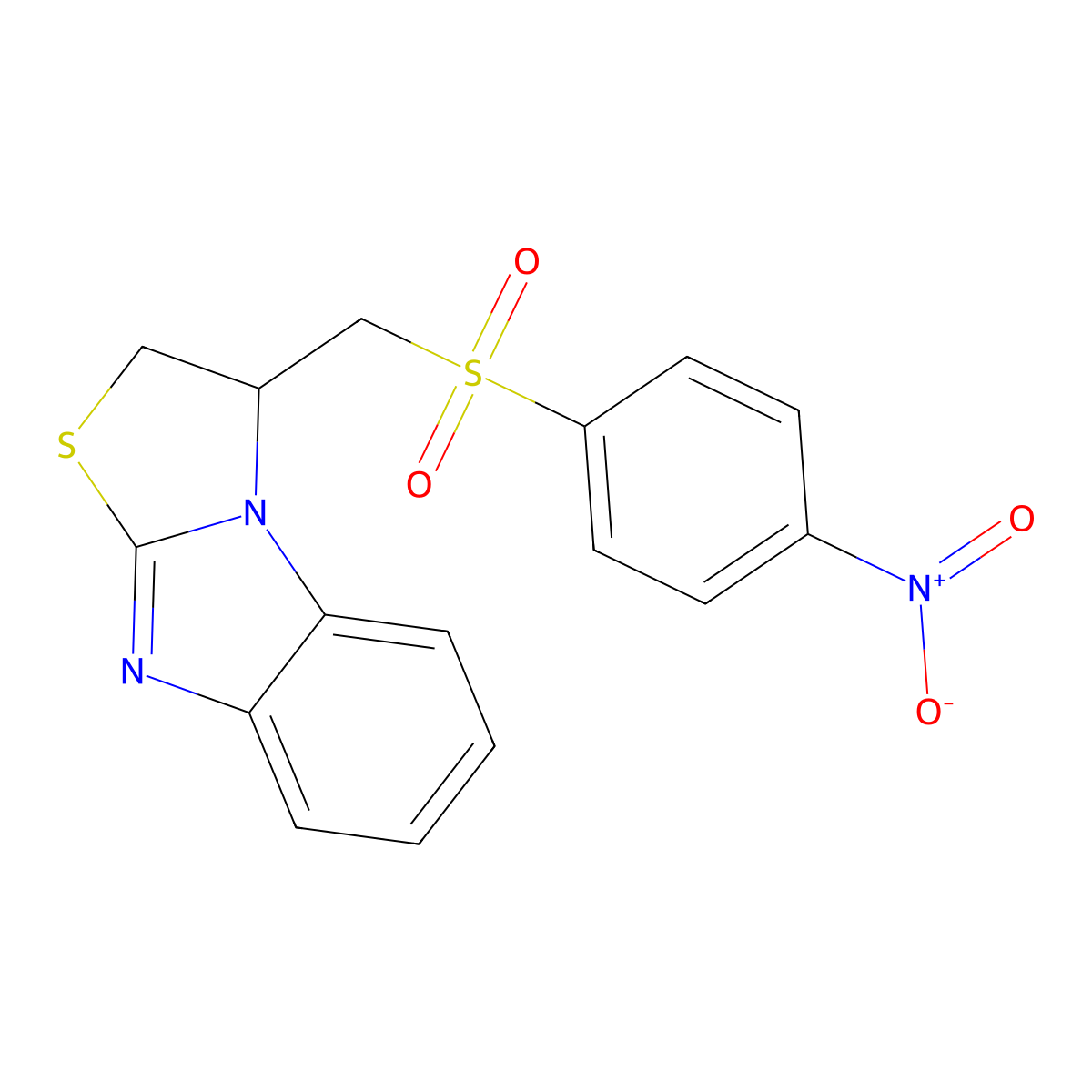 3-{[(4-Nitrophenyl)sulfonyl]methyl}-2,3-dihydro[1,3]thiazolo[3,2-a]benzimidazole molecular structure, CAS 701951-04-4