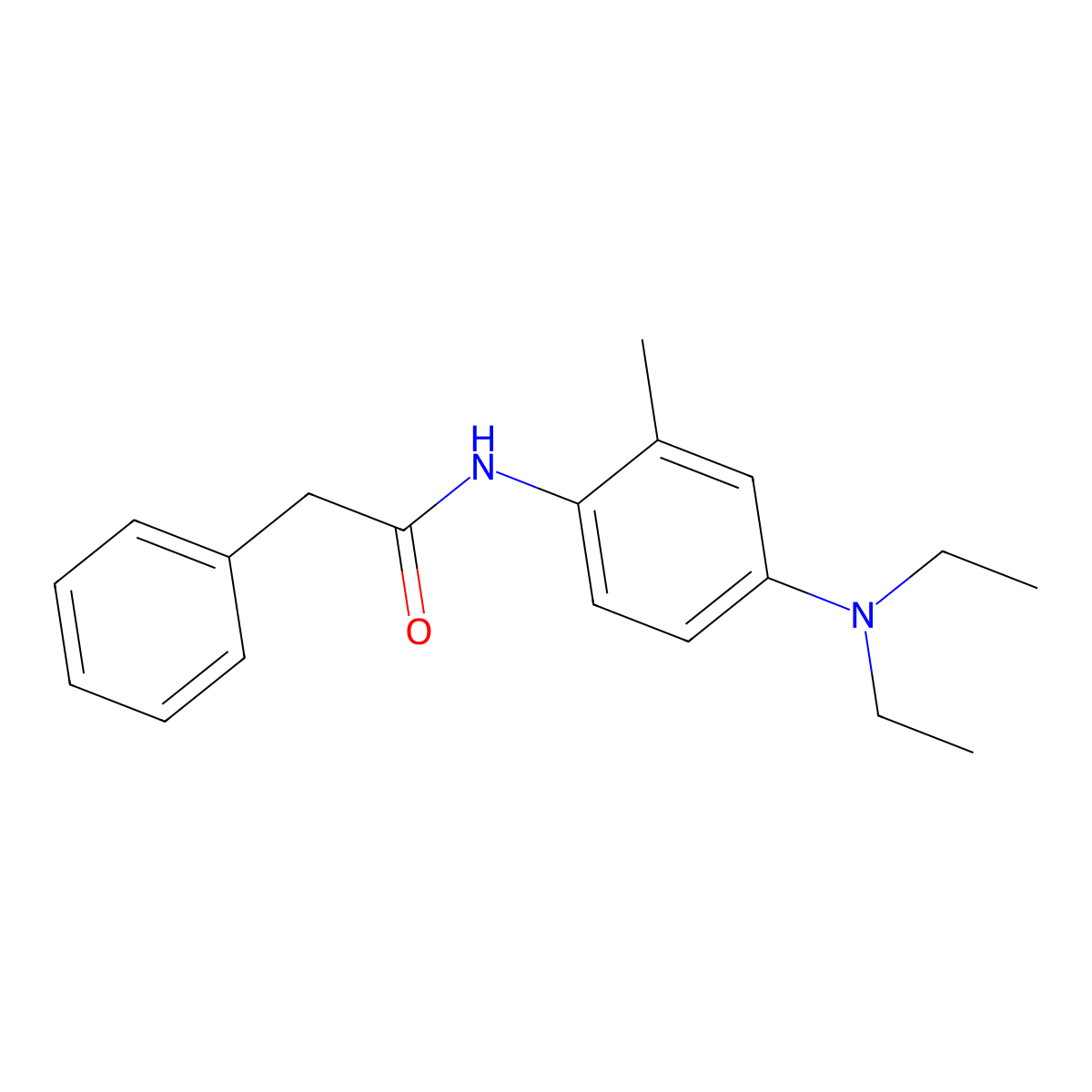 N-[4-(diethylamino)-2-methylphenyl]-2-phenylacetamide molecular structure, CAS 701951-17-9
