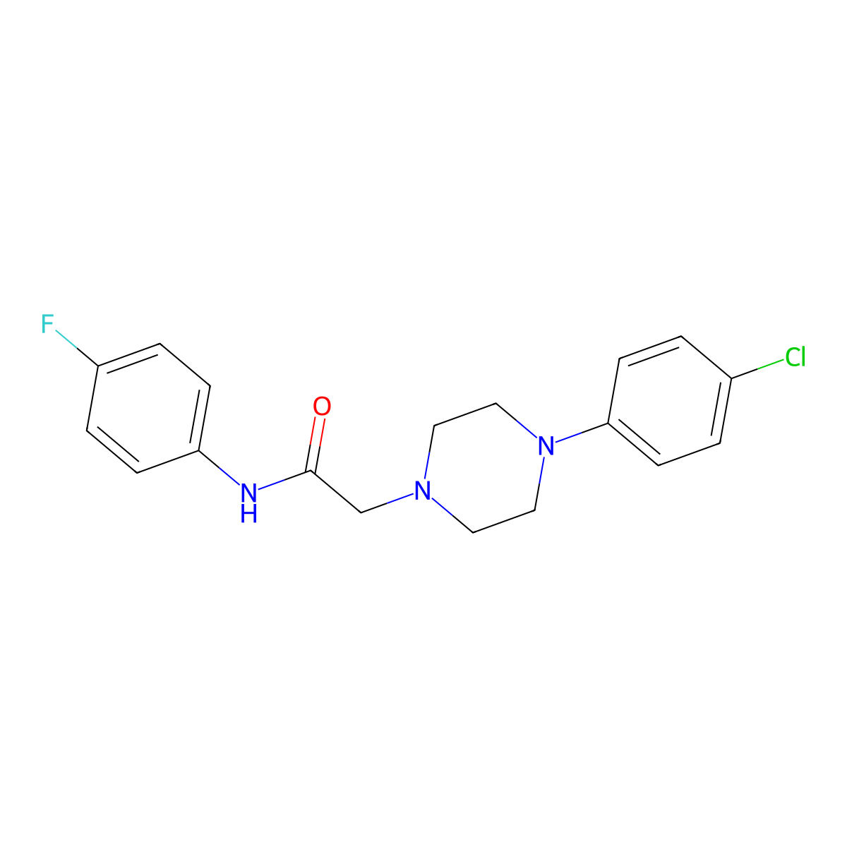 2-[4-(4-chlorophenyl)piperazin-1-yl]-N-(4-fluorophenyl)acetamide molecular structure, CAS 701951-63-5