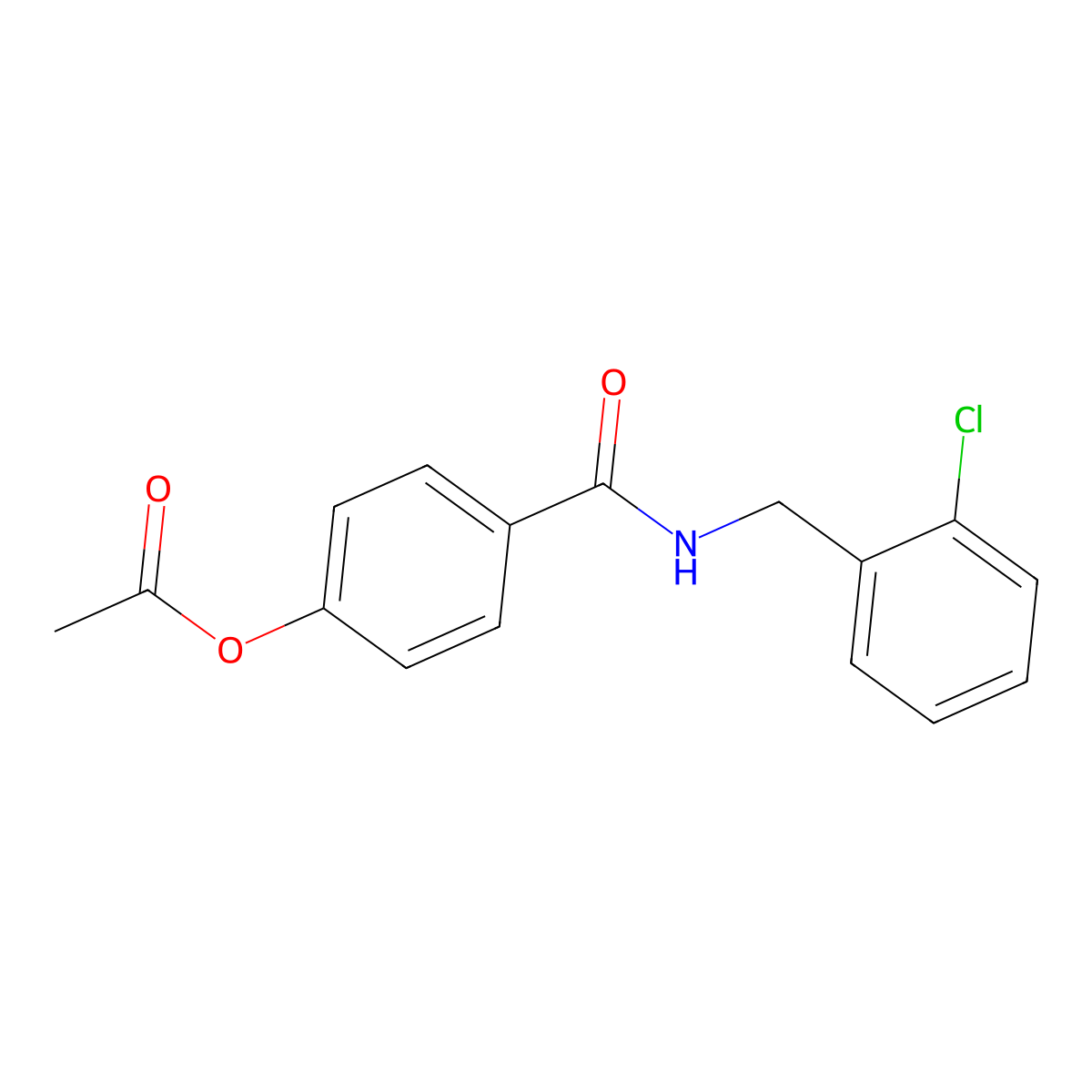 4-[(2-Chlorobenzyl)carbamoyl]phenyl acetate molecular structure, CAS 701951-83-9