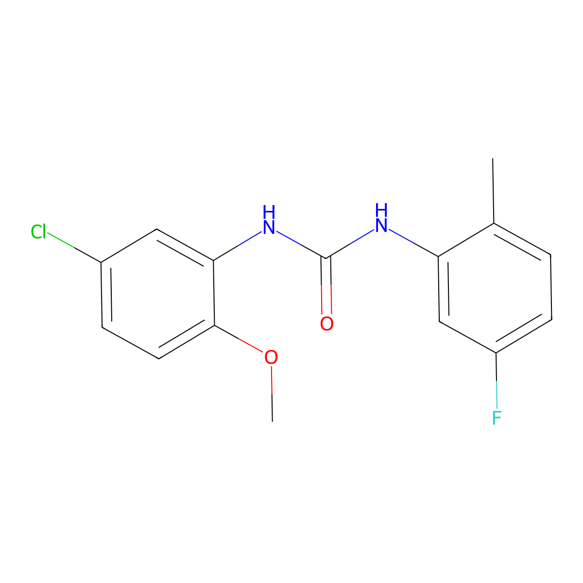 1-(5-Chloro-2-methoxyphenyl)-3-(5-fluoro-2-methylphenyl)urea molecular structure, CAS 701952-70-7