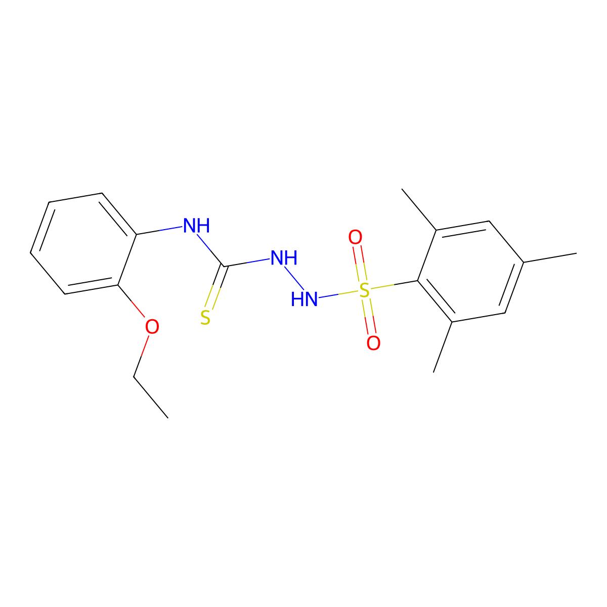 1-(2-Ethoxyphenyl)-3-[(2,4,6-trimethylphenyl)sulfonylamino]thiourea molecular structure, CAS 701952-95-6