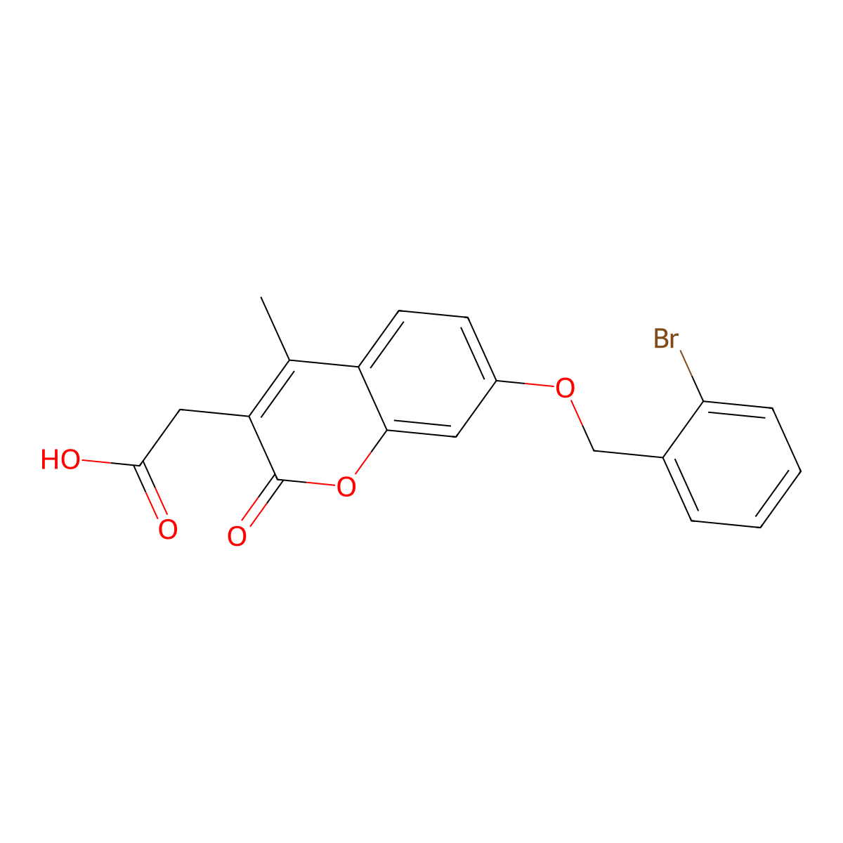 {7-[(2-bromobenzyl)oxy]-4-methyl-2-oxo-2H-chromen-3-yl}acetic acid molecular structure, CAS 701952-96-7