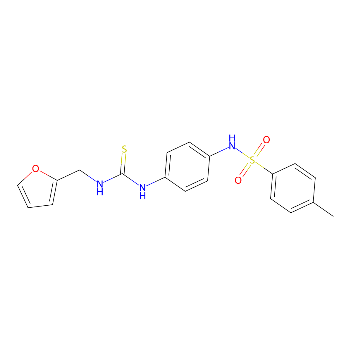 1-(Furan-2-ylmethyl)-3-[4-[(4-methylphenyl)sulfonylamino]phenyl]thiourea molecular structure, CAS 701953-00-6