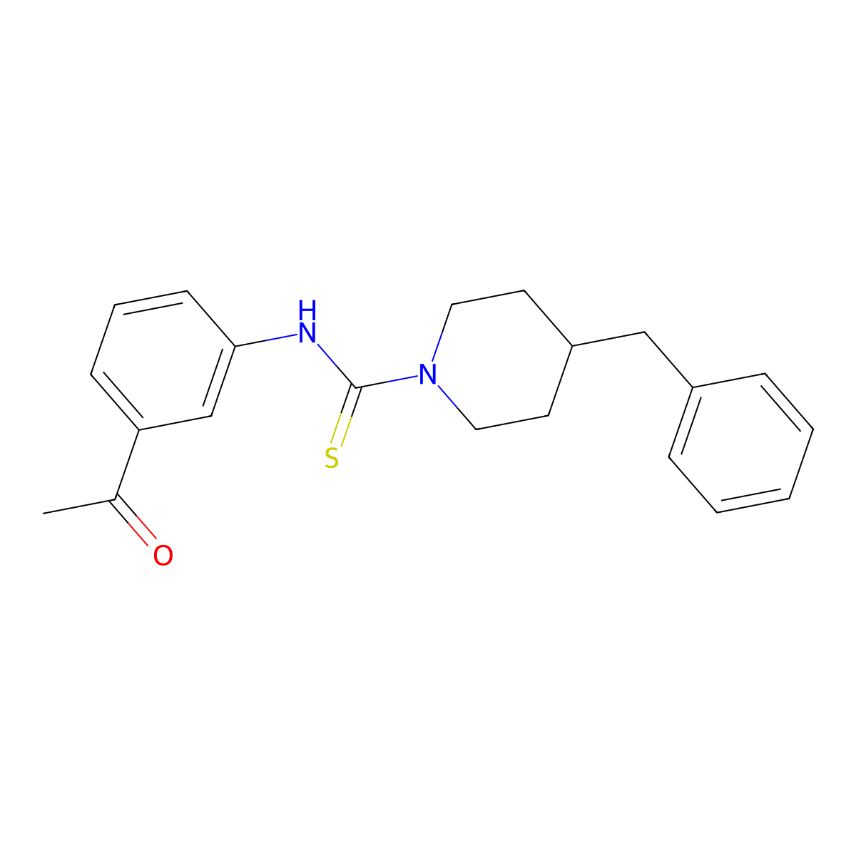 N-(3-acetylphenyl)-4-benzylpiperidine-1-carbothioamide molecular structure, CAS 701953-20-0