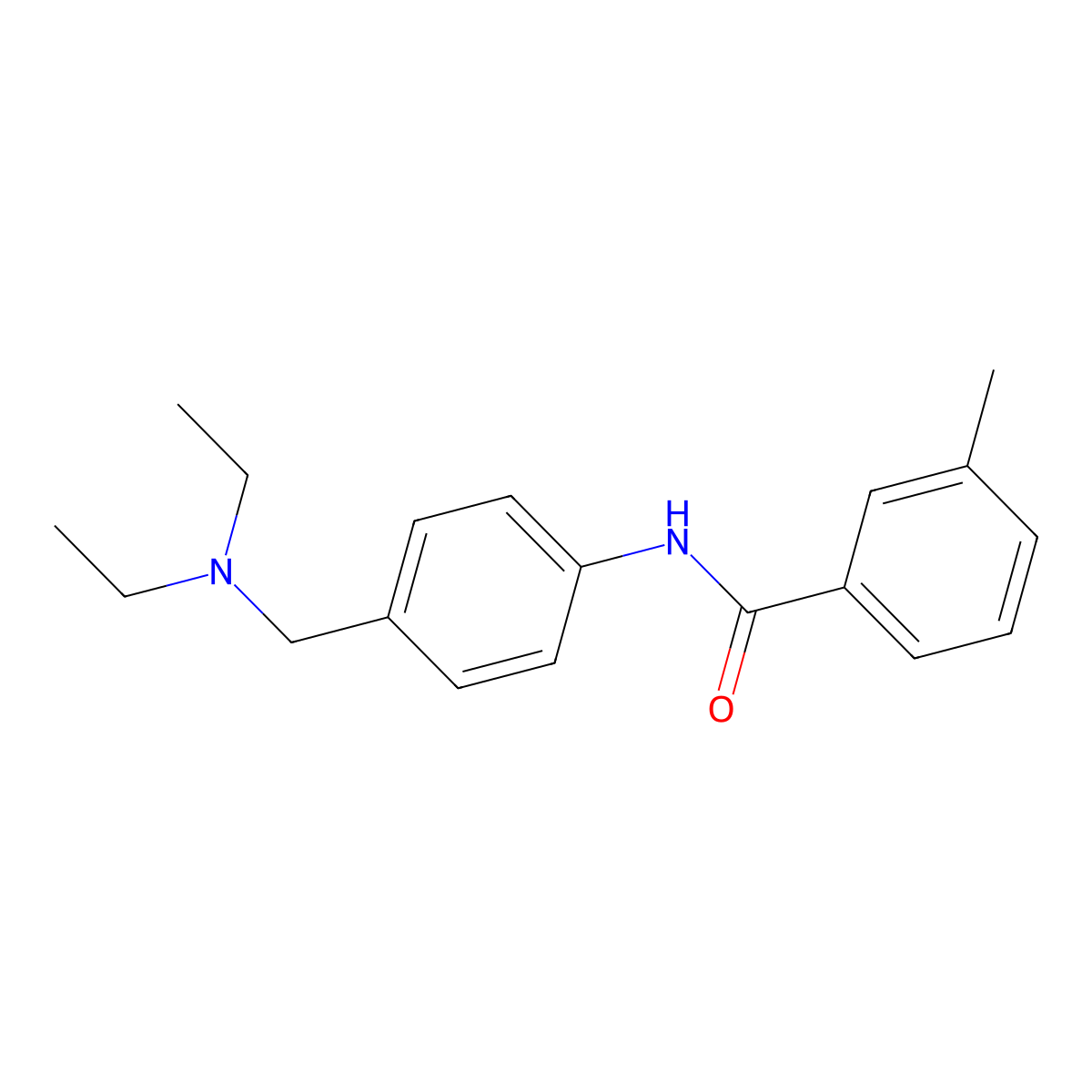 N-[4-(diethylaminomethyl)phenyl]-3-methylbenzamide molecular structure, CAS 701953-49-3