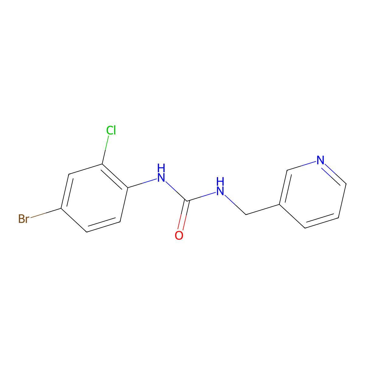 1-(4-Bromo-2-chlorophenyl)-3-(pyridin-3-ylmethyl)urea molecular structure, CAS 701953-72-2