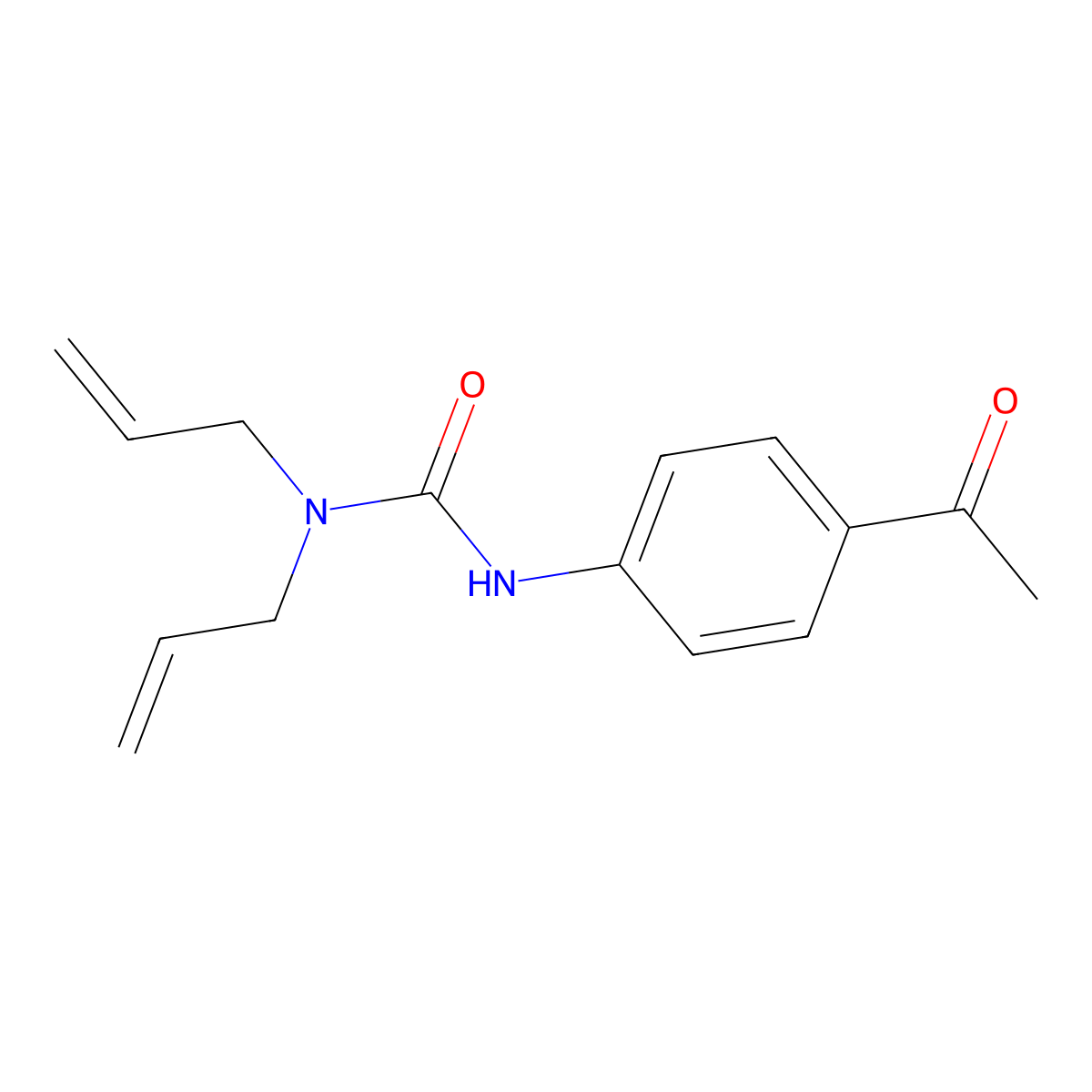 3-(4-Acetylphenyl)-1,1-bis(prop-2-enyl)urea molecular structure, CAS 701954-10-1