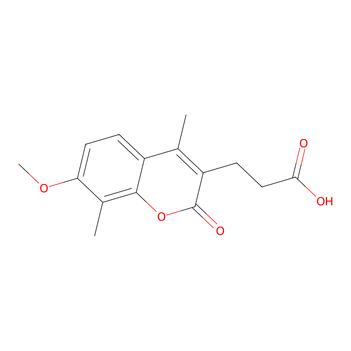 3-(7-methoxy-4,8-dimethyl-2-oxo-2H-chromen-3-yl)propanoic acid molecular structure, CAS 701965-63-1