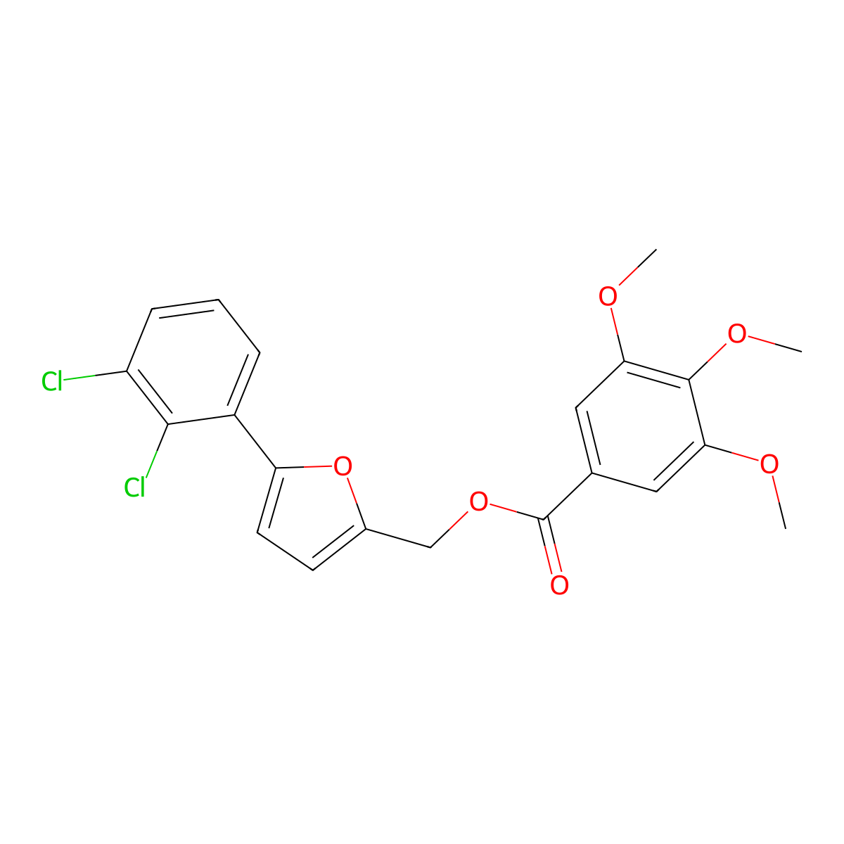 [5-(2,3-Dichlorophenyl)furan-2-yl]methyl 3,4,5-trimethoxybenzoate molecular structure, CAS 701965-65-3