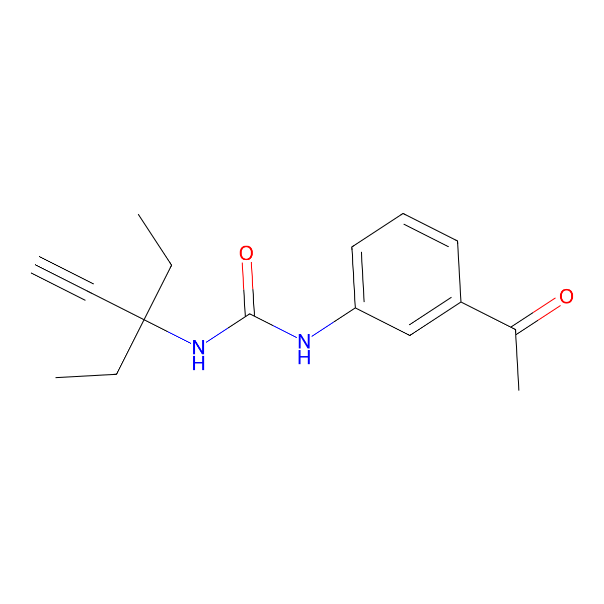 1-(3-Acetylphenyl)-3-(3-ethylpent-1-yn-3-yl)urea molecular structure, CAS 701965-80-2