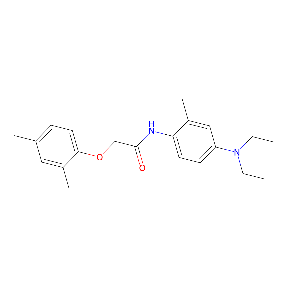 N-[4-(diethylamino)-2-methylphenyl]-2-(2,4-dimethylphenoxy)acetamide molecular structure, CAS 701966-88-3
