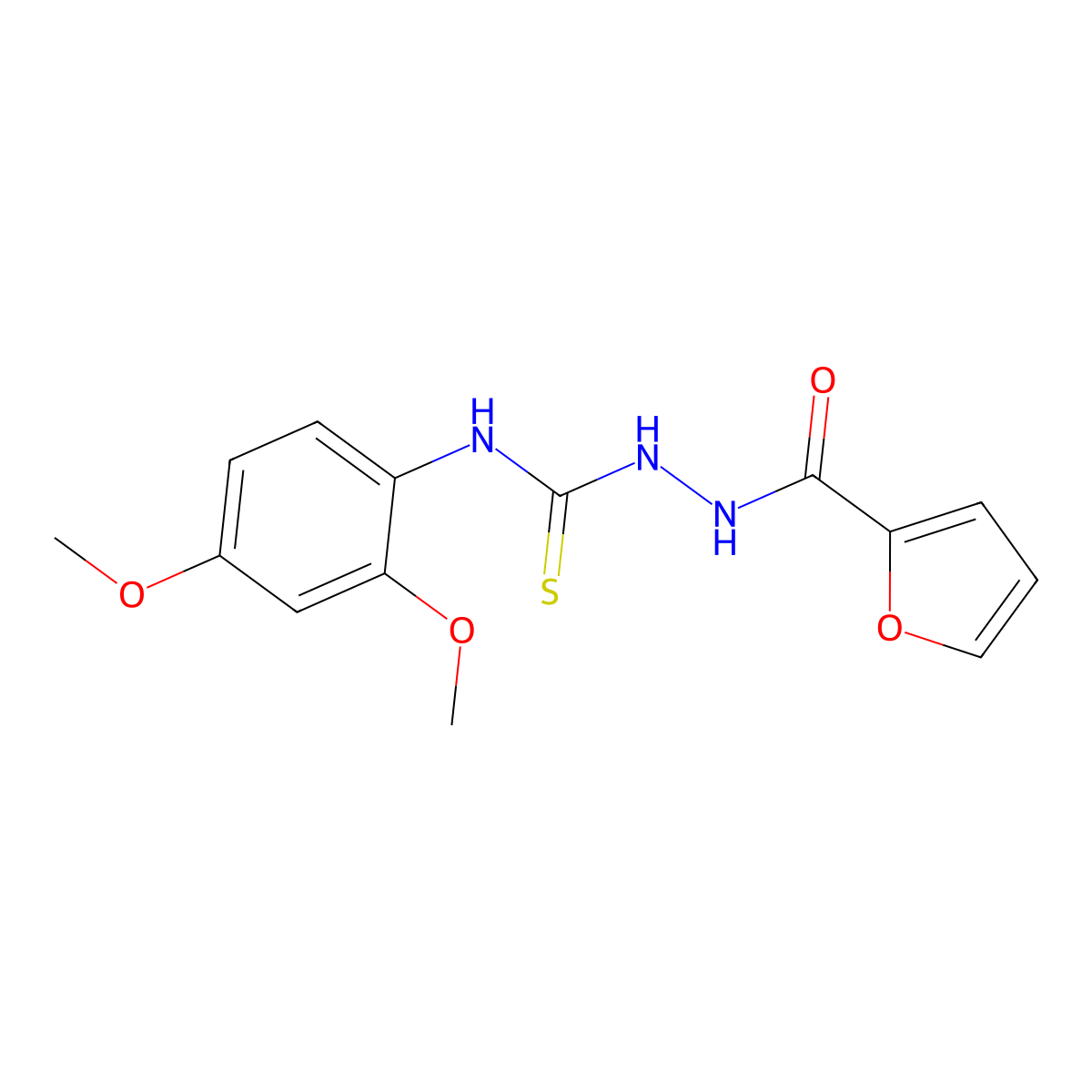 1-(2,4-Dimethoxyphenyl)-3-(furan-2-carbonylamino)thiourea molecular structure, CAS 701967-50-2