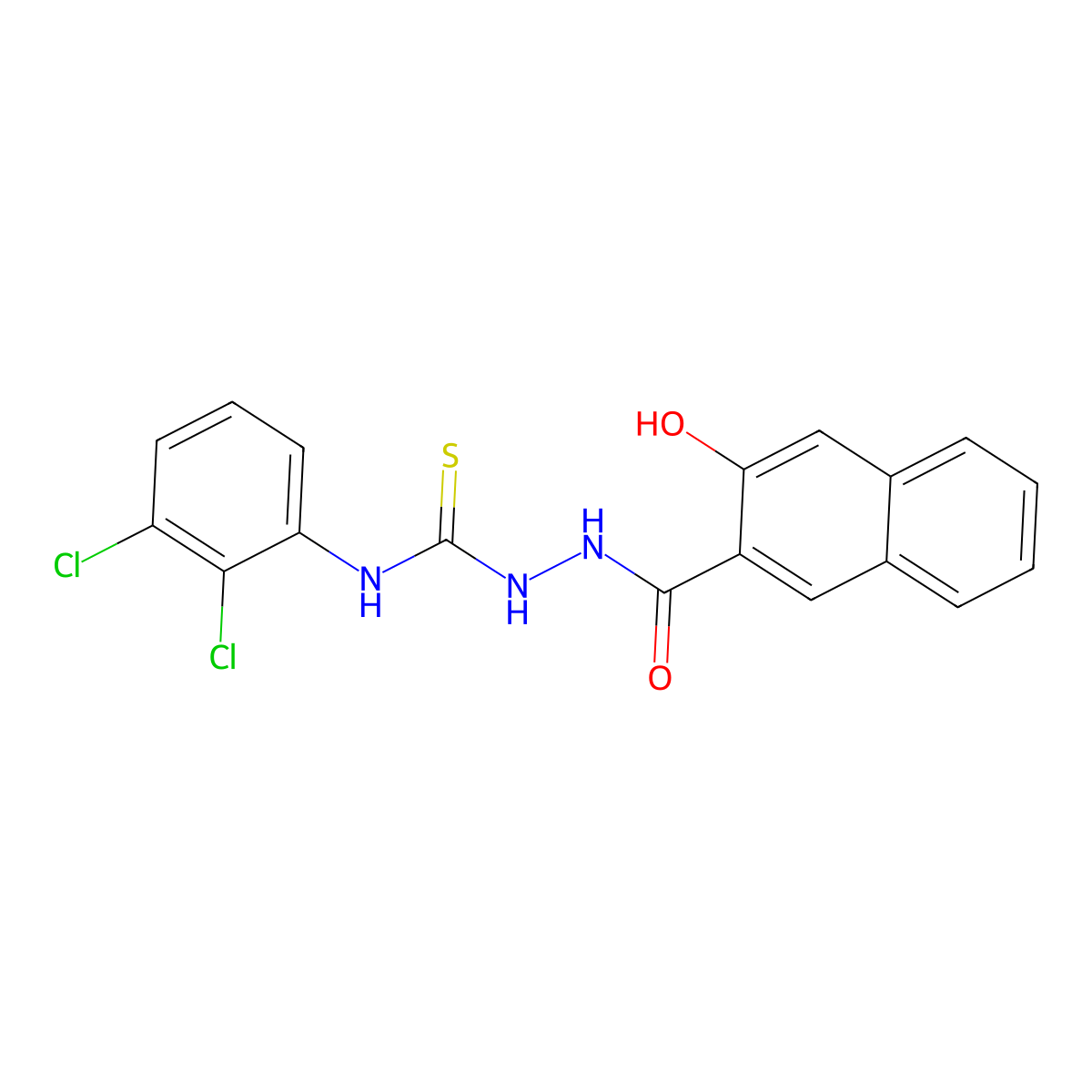 1-(2,3-Dichlorophenyl)-3-[(3-hydroxynaphthalene-2-carbonyl)amino]thiourea molecular structure, CAS 701967-66-0