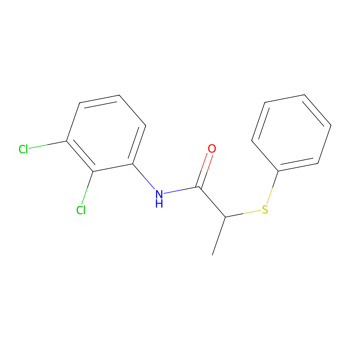 N-(2,3-dichlorophenyl)-2-phenylsulfanylpropanamide molecular structure, CAS 701967-87-5