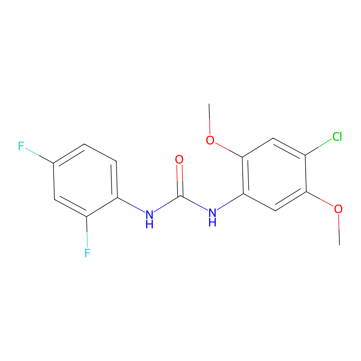 1-(4-Chloro-2,5-dimethoxyphenyl)-3-(2,4-difluorophenyl)urea molecular structure, CAS 701968-32-3