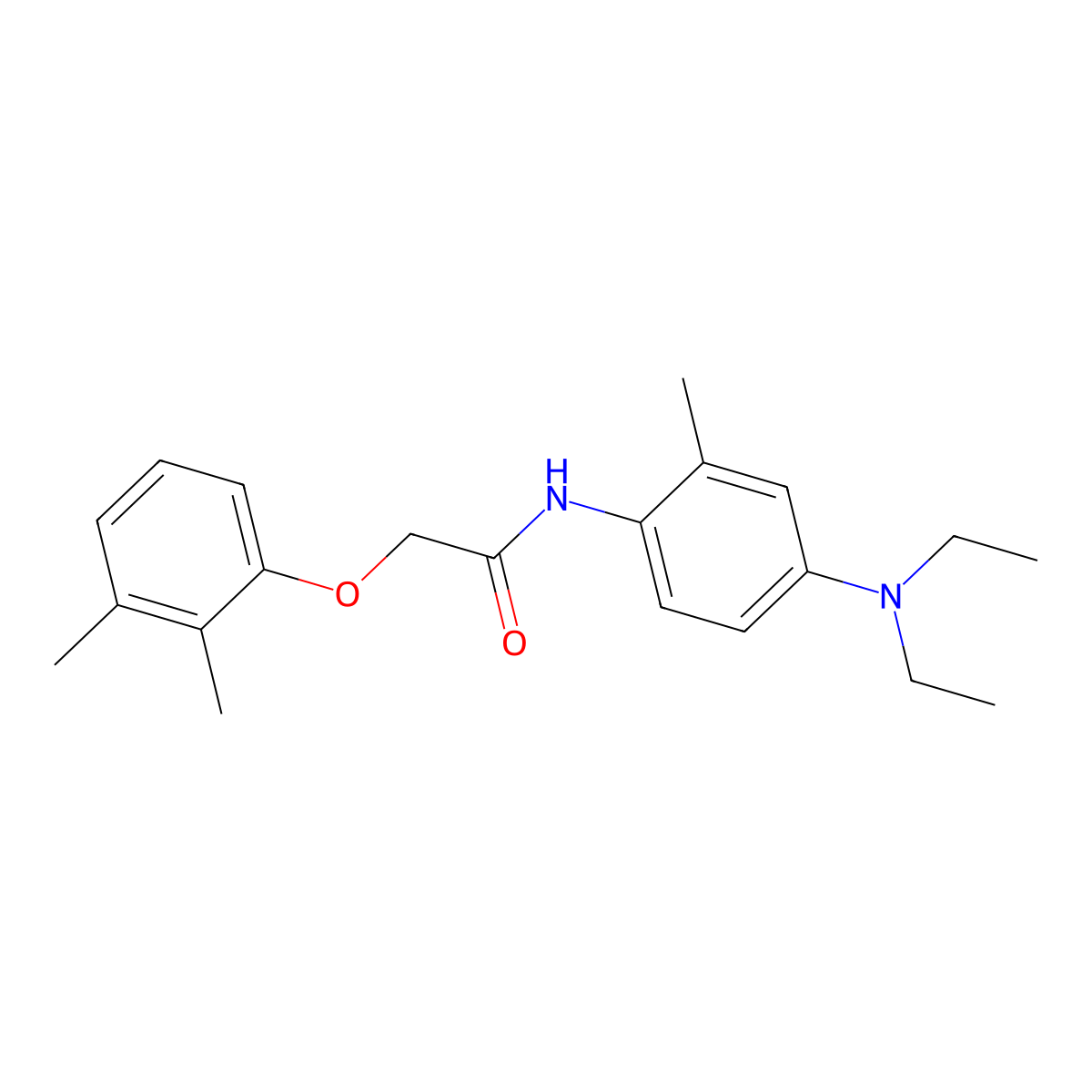 N-[4-(diethylamino)-2-methylphenyl]-2-(2,3-dimethylphenoxy)acetamide molecular structure, CAS 701968-38-9