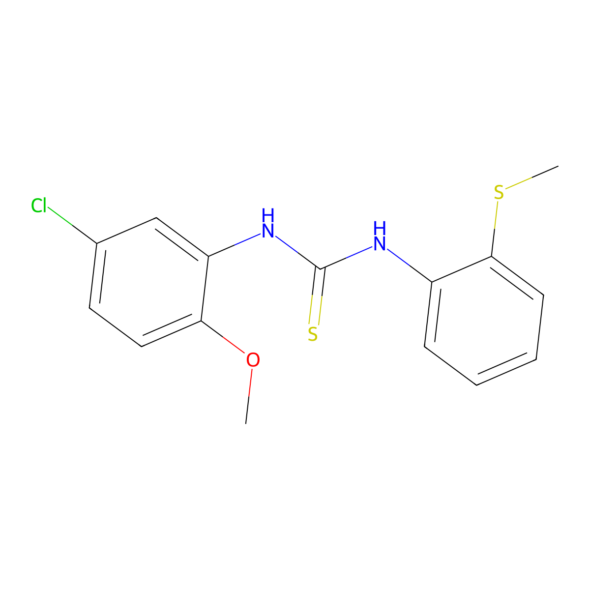 1-(5-Chloro-2-methoxyphenyl)-3-(2-methylsulfanylphenyl)thiourea molecular structure, CAS 701969-75-7