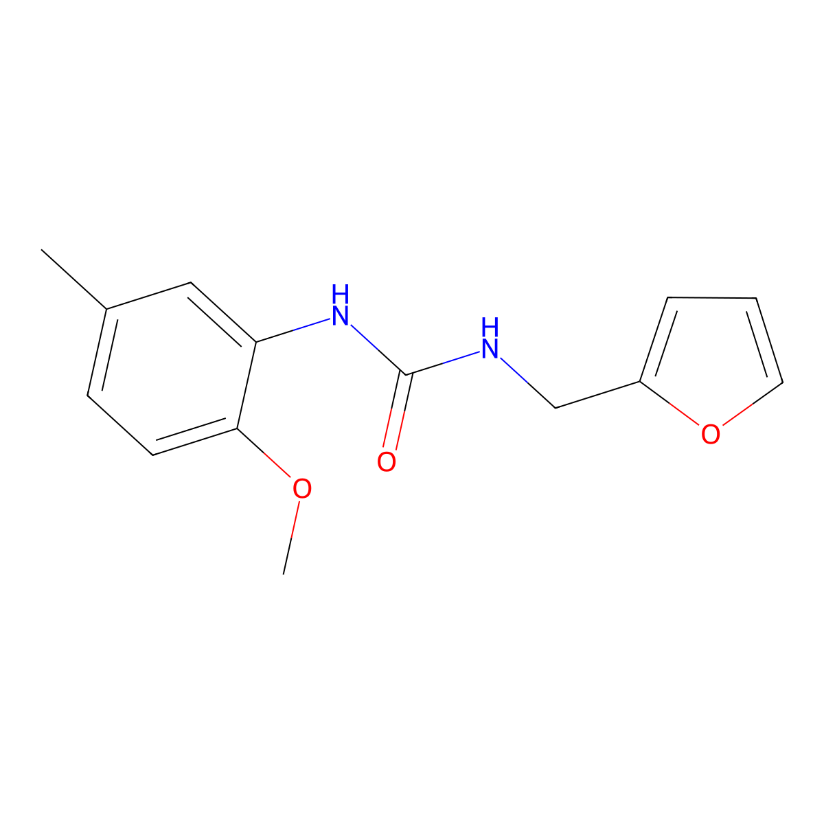 1-(Furan-2-ylmethyl)-3-(2-methoxy-5-methylphenyl)urea molecular structure, CAS 701969-91-7