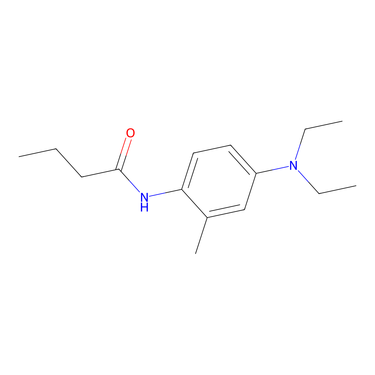 N-[4-(diethylamino)-2-methylphenyl]butanamide molecular structure, CAS 701970-31-2