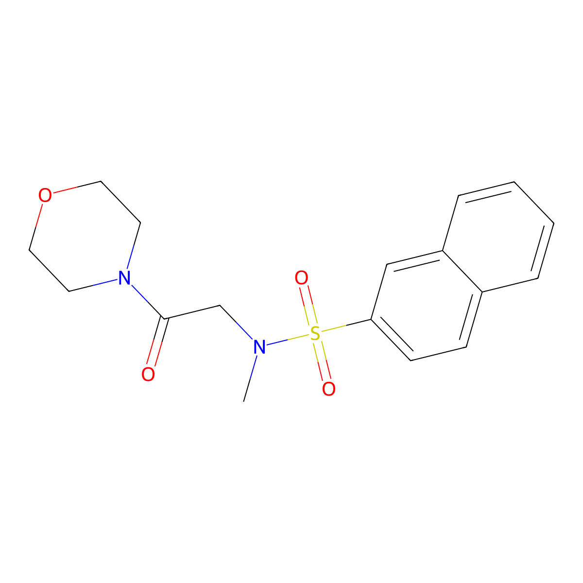 N-methyl-N-(2-morpholin-4-yl-2-oxoethyl)naphthalene-2-sulfonamide molecular structure, CAS 701970-55-0