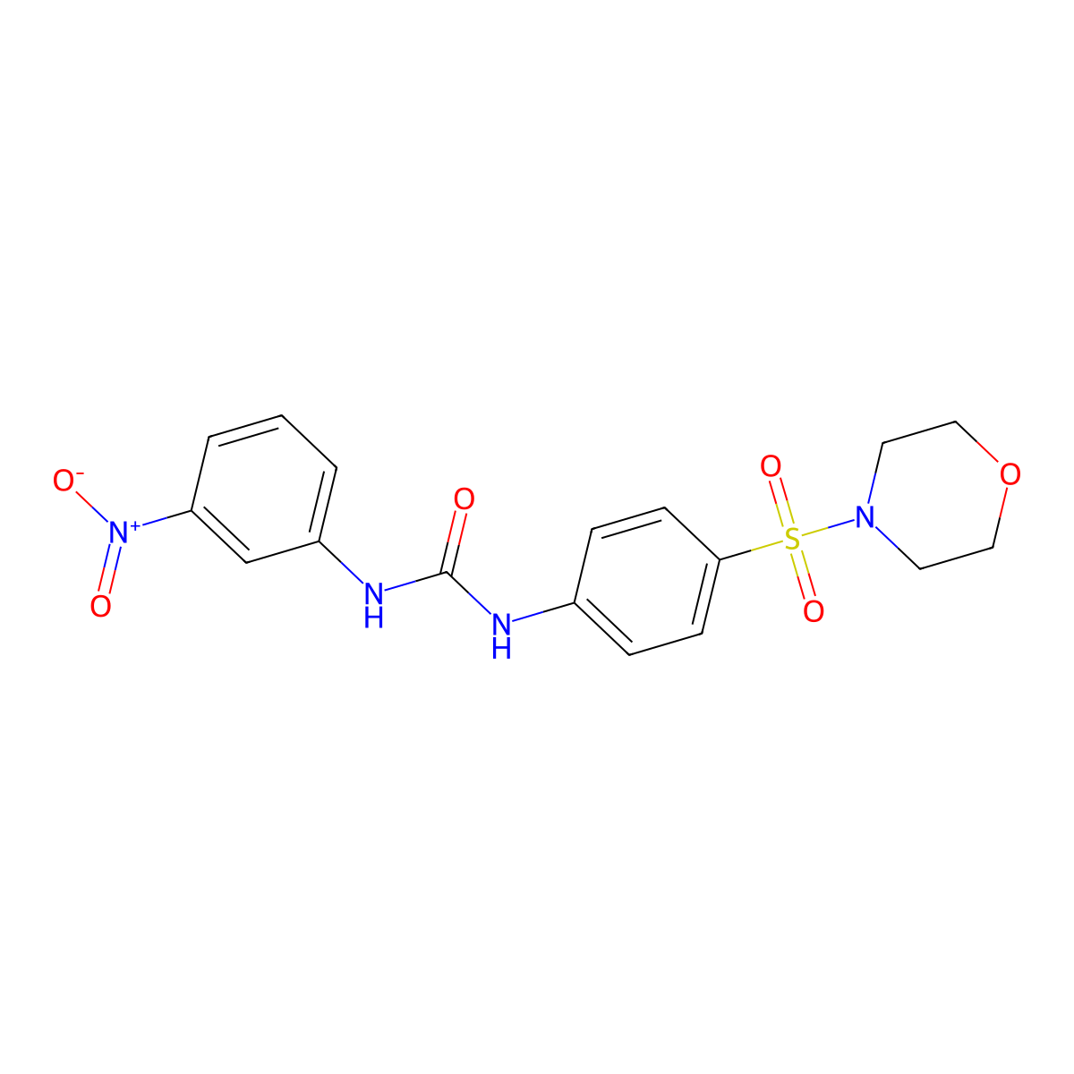 1-(4-Morpholin-4-ylsulfonylphenyl)-3-(3-nitrophenyl)urea molecular structure, CAS 701971-34-8