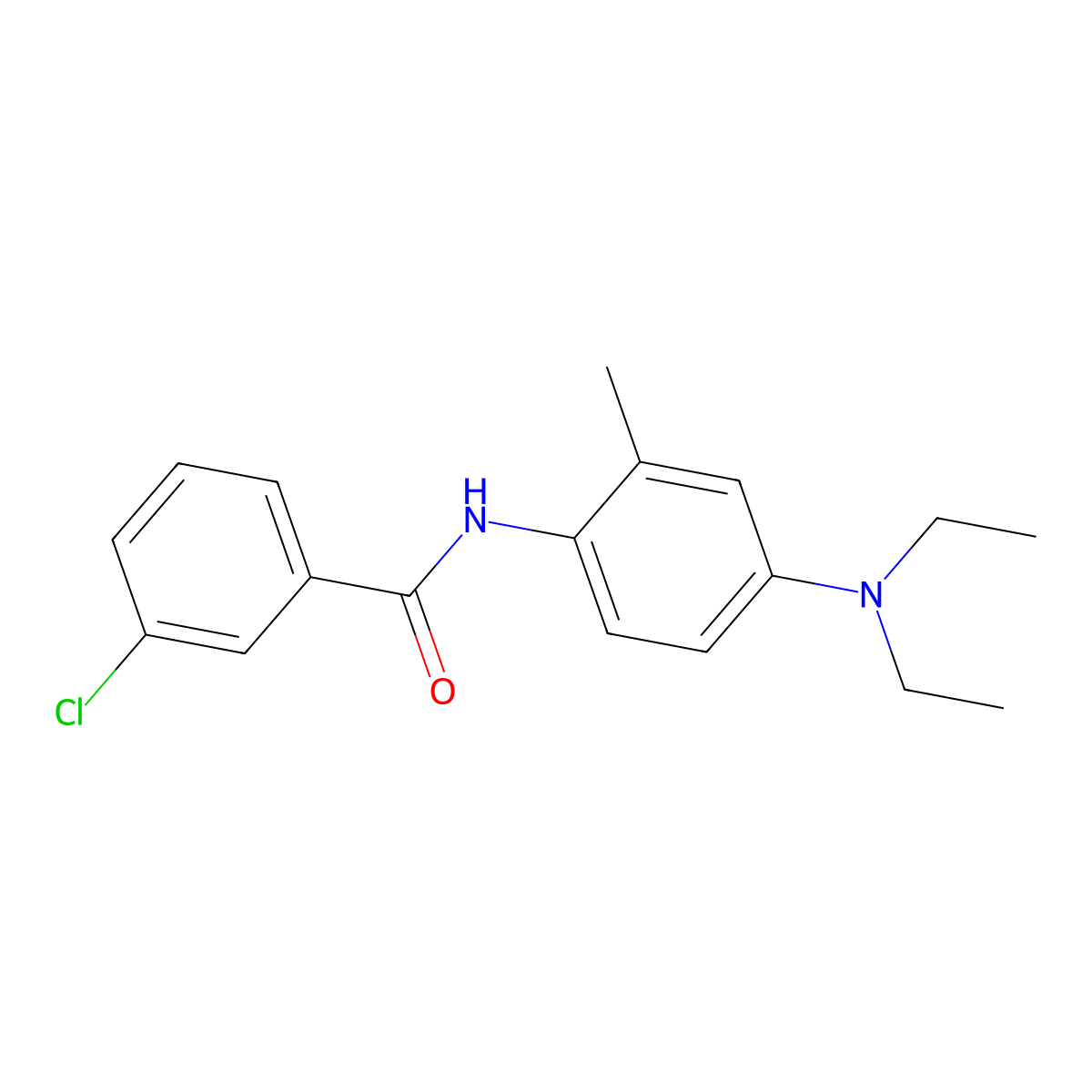 3-chloro-N-[4-(diethylamino)-2-methylphenyl]benzamide molecular structure, CAS 701973-18-4