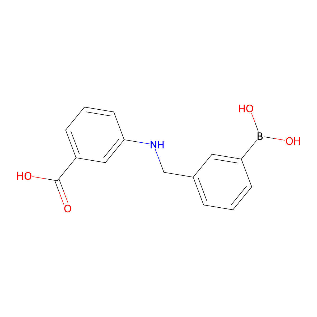 3-((3-Boronobenzyl)amino)benzoic acid molecular structure, CAS 701979-81-9