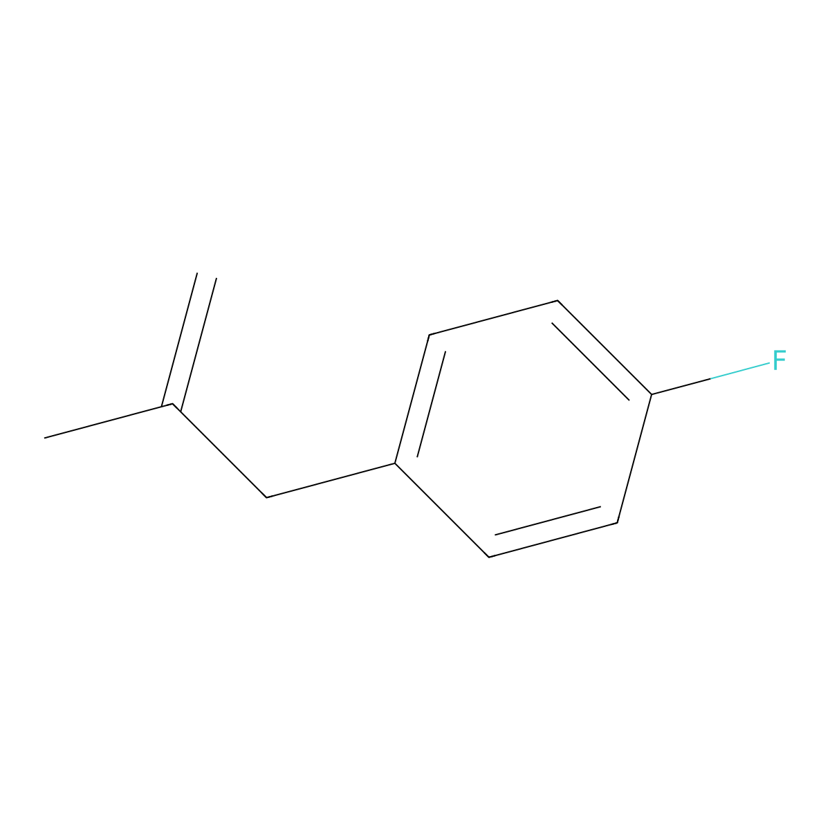 3-(4-Fluorophenyl)-2-methyl-1-propene molecular structure, CAS 702-08-9