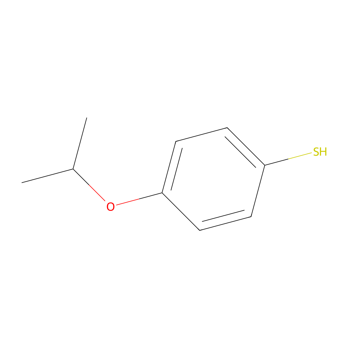 4-(Propan-2-yloxy)benzene-1-thiol molecular structure, CAS 702-12-5
