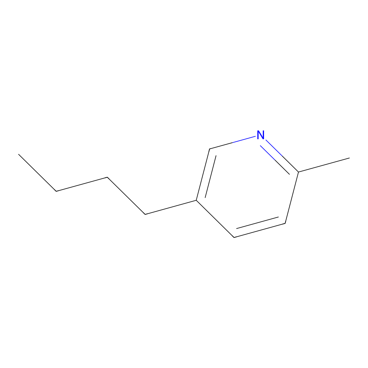 5-Butyl-2-methylpyridine molecular structure, CAS 702-16-9