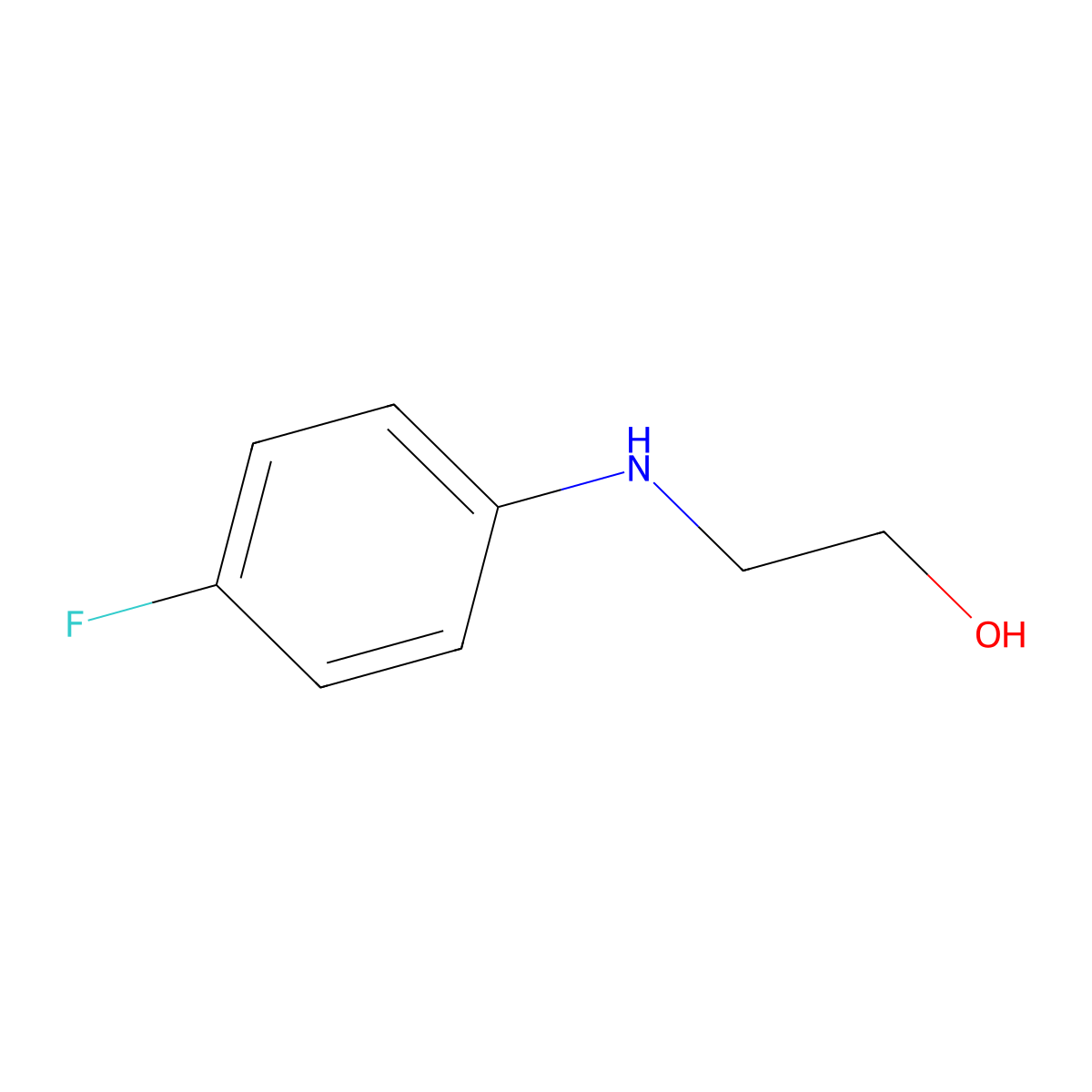 2-((4-Fluorophenyl)amino)ethan-1-ol molecular structure, CAS 702-17-0