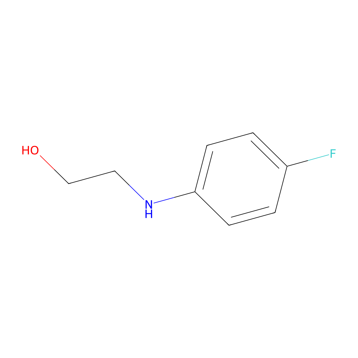 2-((4-Fluorophenyl)amino)ethan-1-ol molecular structure, CAS 702-17-0