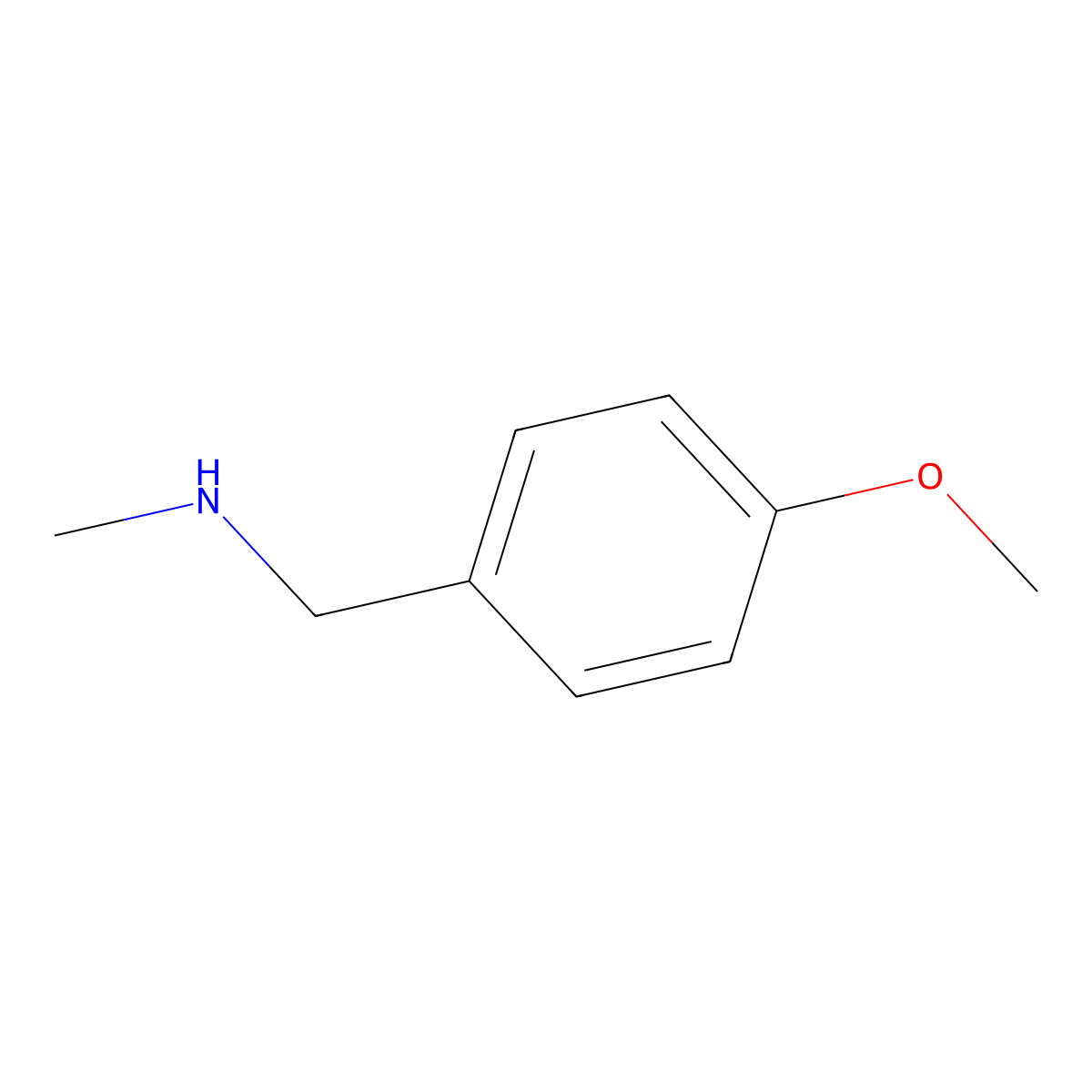 1-(4-methoxyphenyl)-N-methylmethanamine molecular structure, CAS 702-24-9