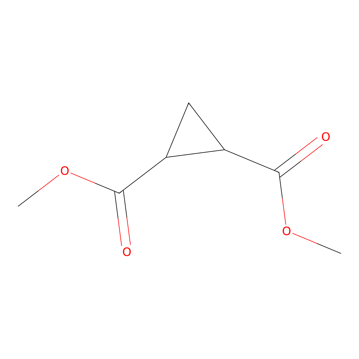 1,2-Dimethyl cyclopropane-1,2-dicarboxylate molecular structure, CAS 702-28-3