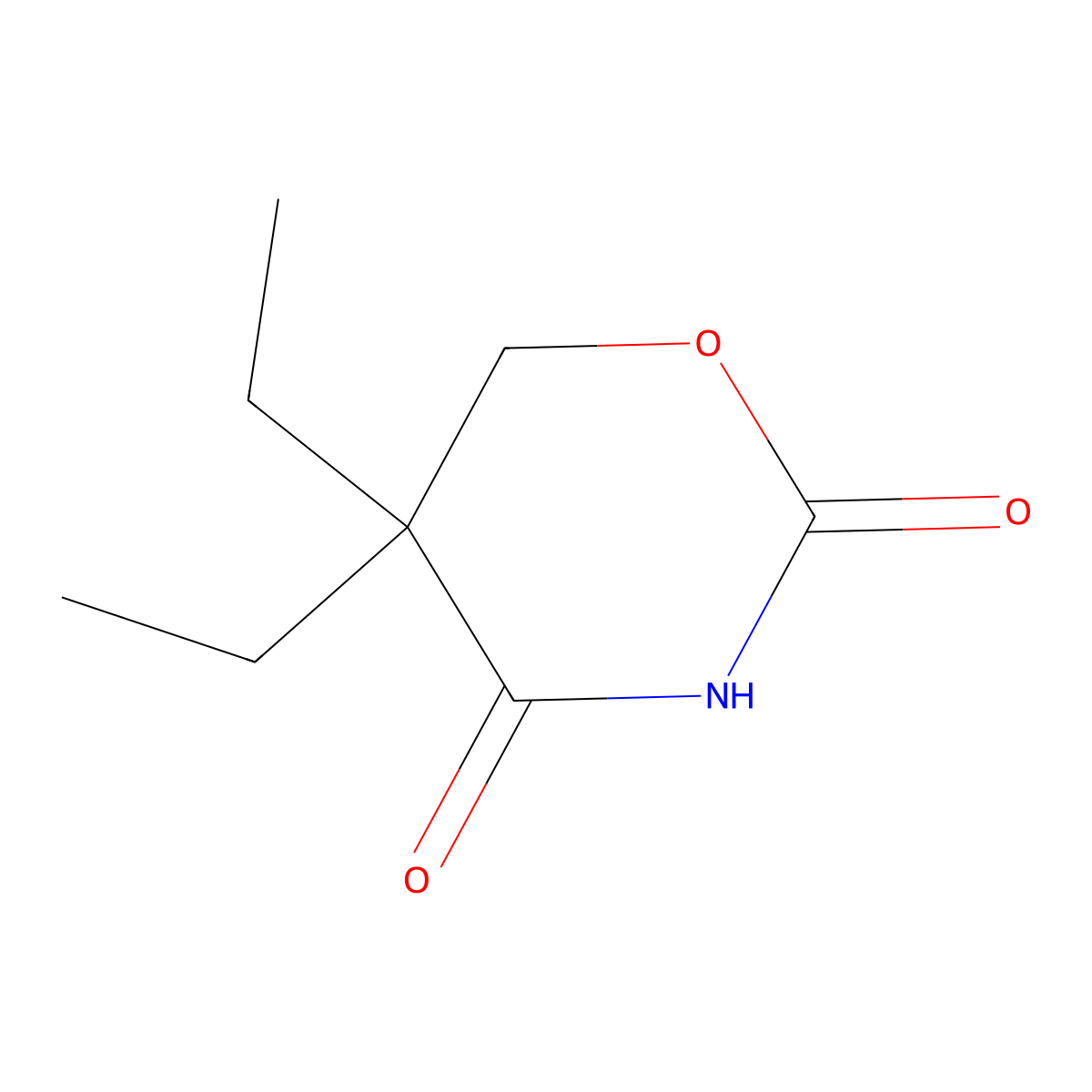 Diethadione molecular structure, CAS 702-54-5