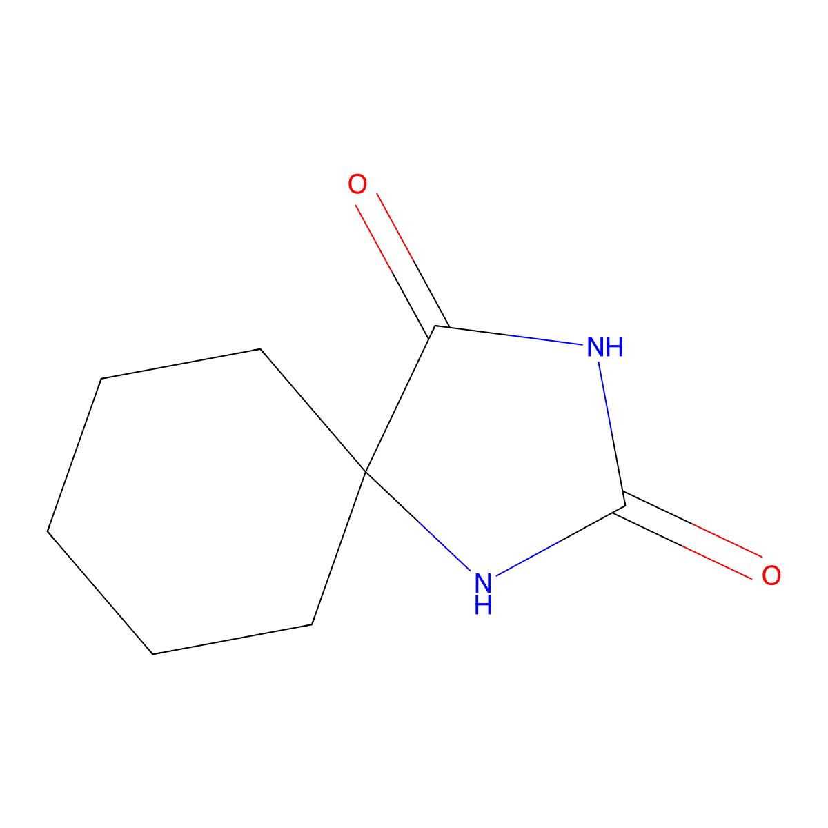 1,3-Diazaspiro[4.5]decane-2,4-dione molecular structure, CAS 702-62-5