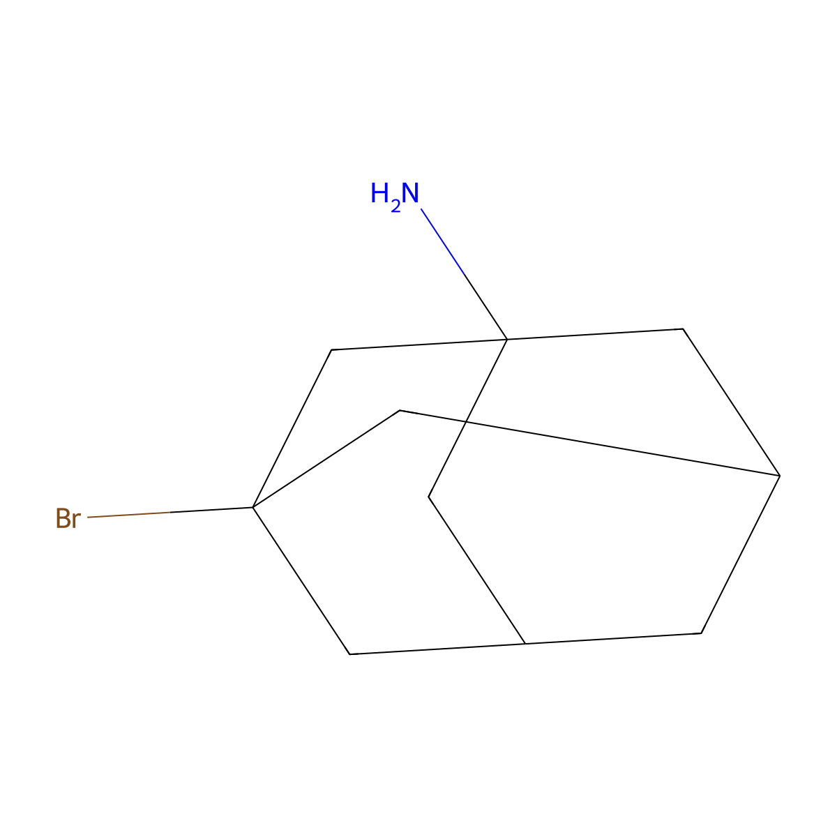 3-Bromotricyclo[3.3.1.13,7]decan-1-amine molecular structure, CAS 702-78-3
