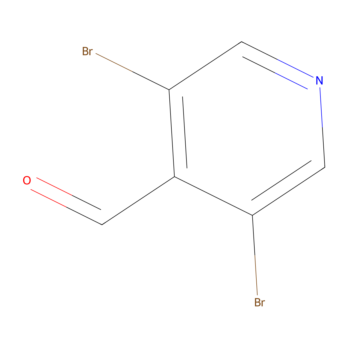 3,5-Dibromo-4-pyridinecarboxaldehyde molecular structure, CAS 70201-42-2