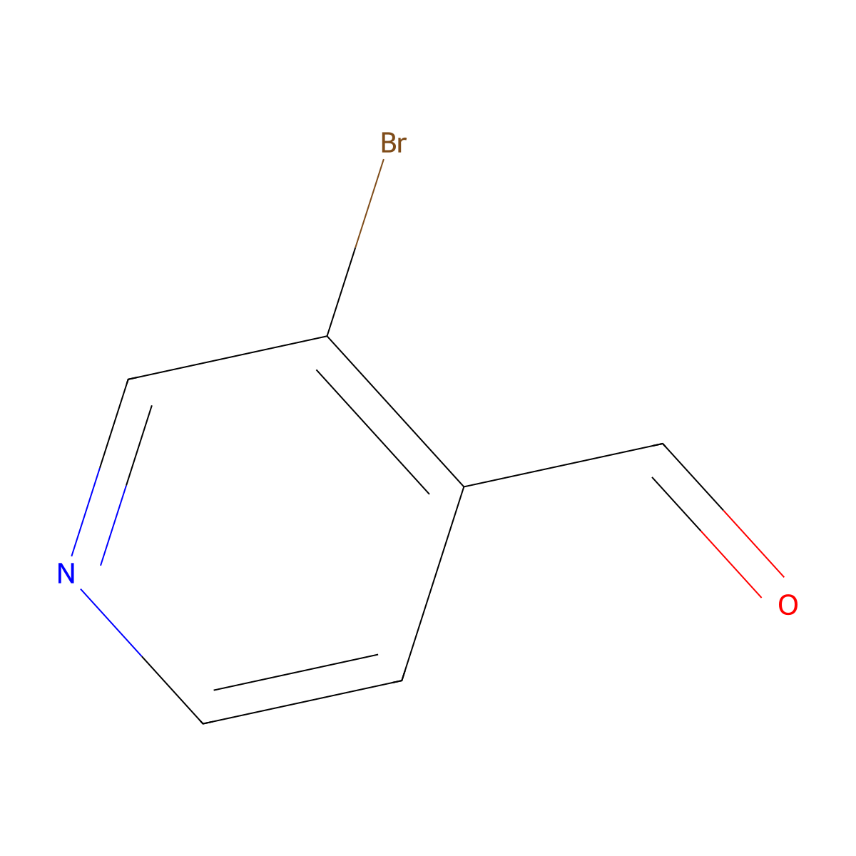 3-Bromopyridine-4-carboxaldehyde molecular structure, CAS 70201-43-3